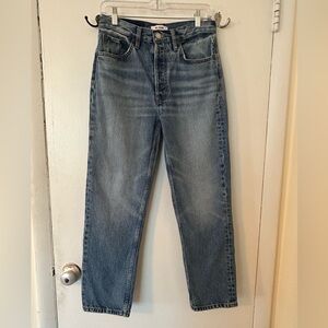 RE/DONE ’70s Stove Pipe High‑Rise Jeans | Size 27. 100% organic cotton. Like New